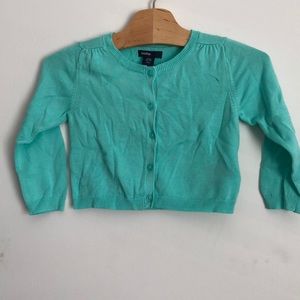 Baby Gap 18-24 Sea-foam Green Cardigan NWT